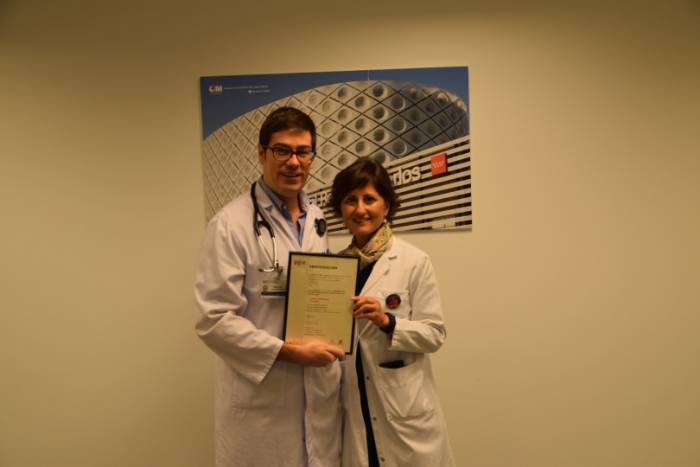 Dr Alberto Velasco, adjunto Servicio Hematologia HURJC y la Dra Pilar Llamas, jefa del Servicio de Hematología HURJC