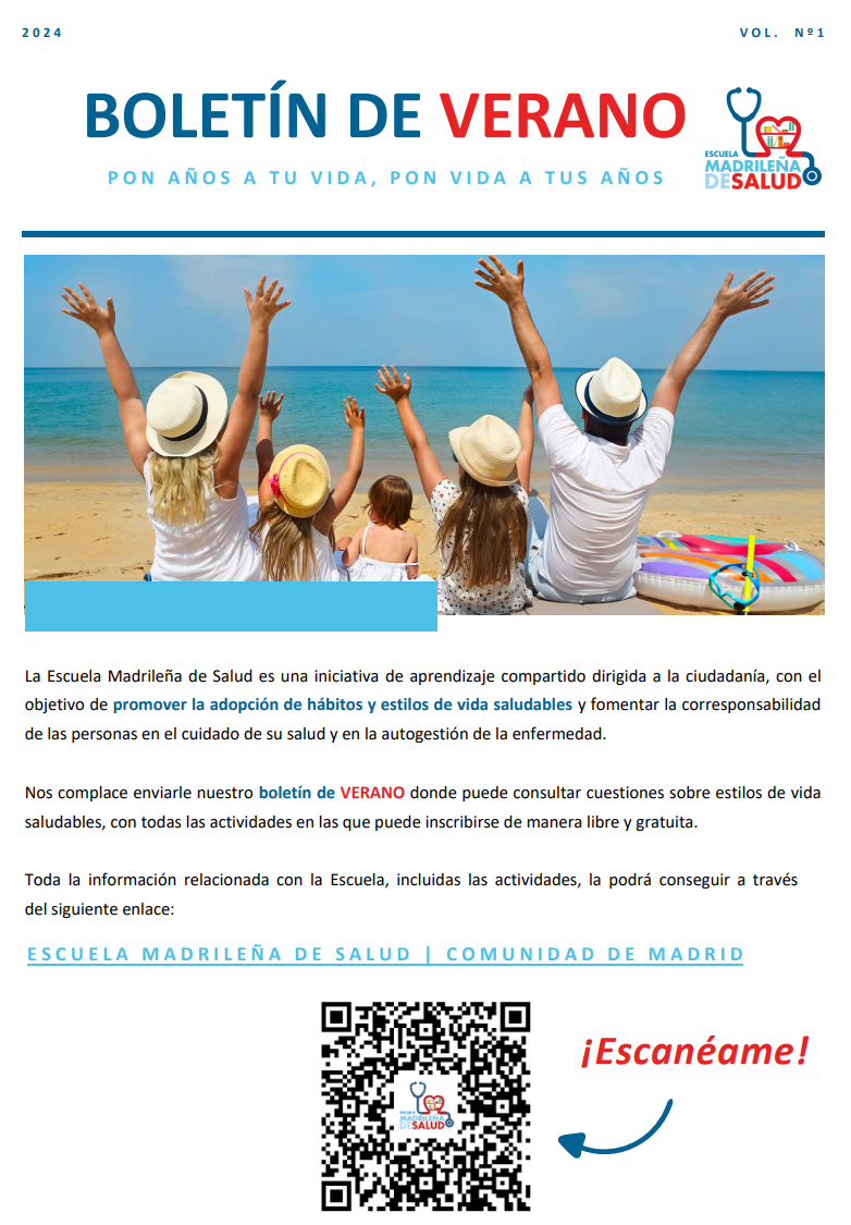 BOLETÍN DE VERANO Escuela Madrileña de Salud