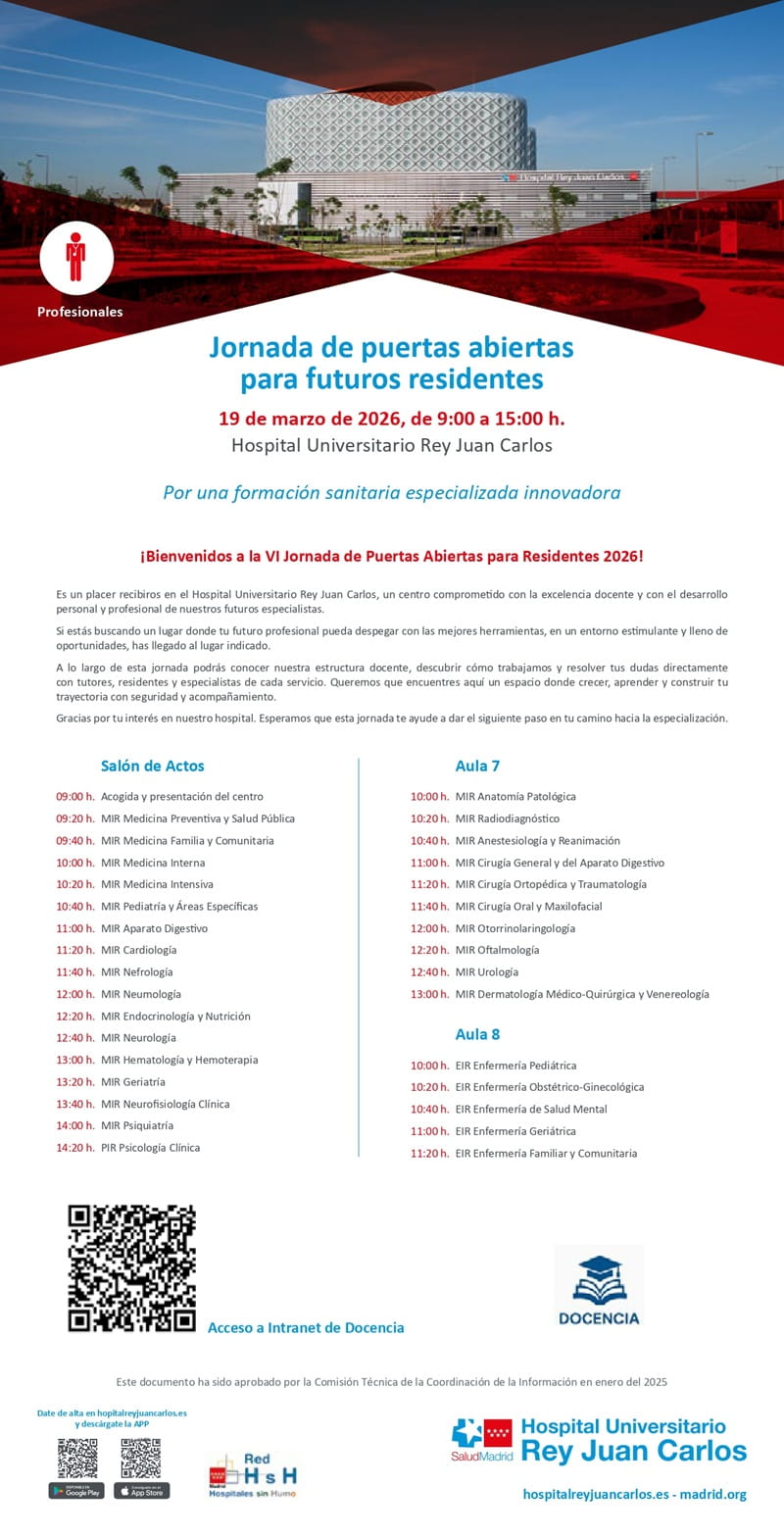 Jornada de Puertas Abiertas para MIR. Adjunto programa