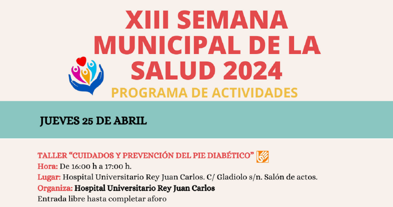 Taller HURJC Cuidados y prevención del pie diabético. Semana de la Salud de Móstoles