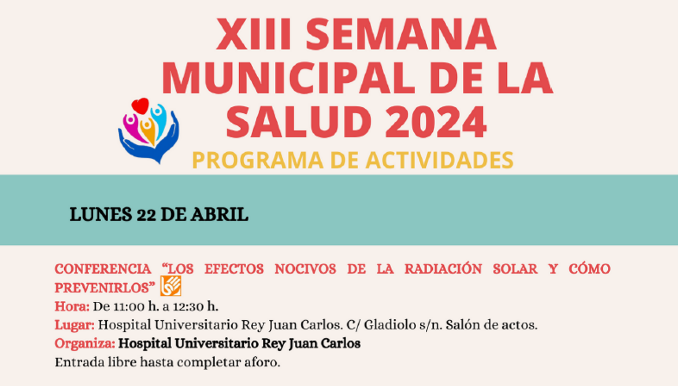 Taller HURJC Los efectos nocivos de la radiación solar, cómo prevenirlos. Semana de la Salud de Móstoles