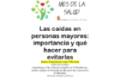 Taller Las caídas en personas mayores. Importancia y qué hacer para evitarlas
